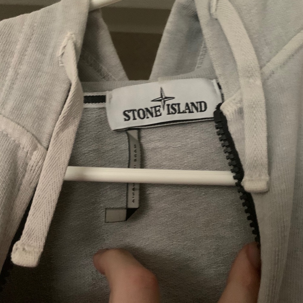 Grey Vintage Stone Island Hoodie